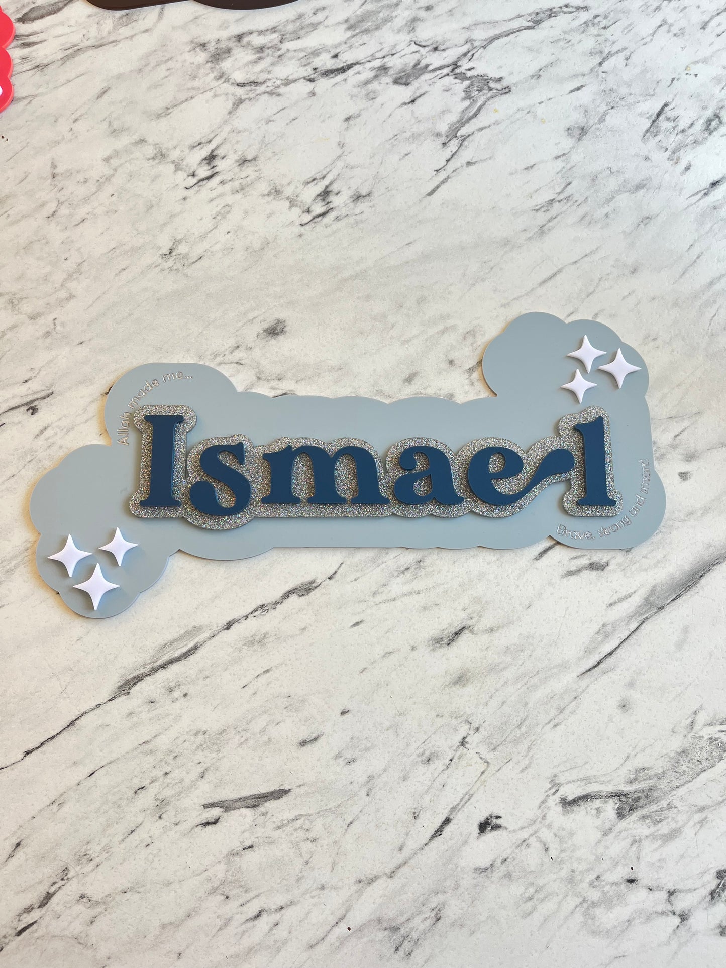 Triple layered “Allah made me...” room sign LARGE