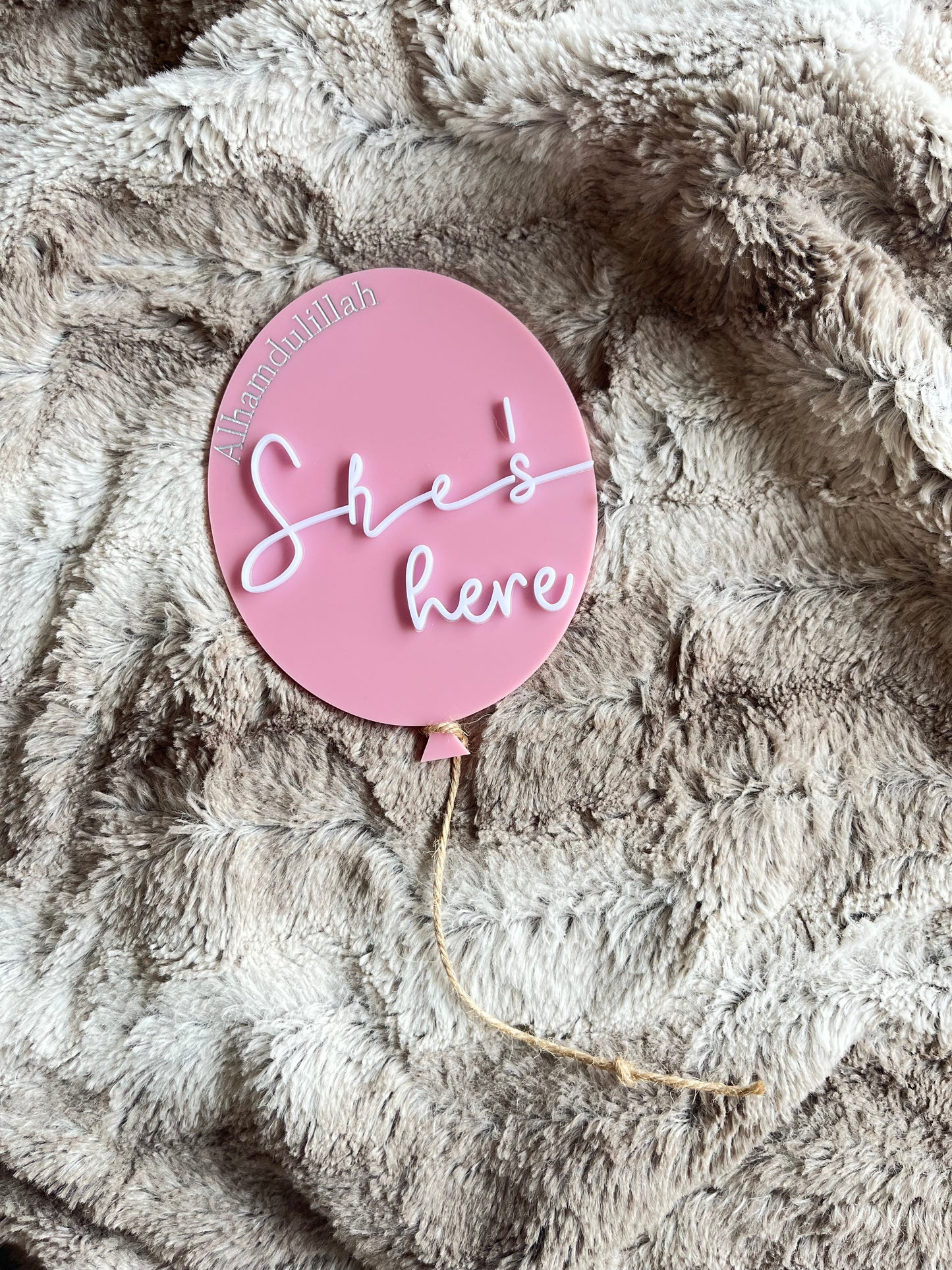 Birth announcement balloon