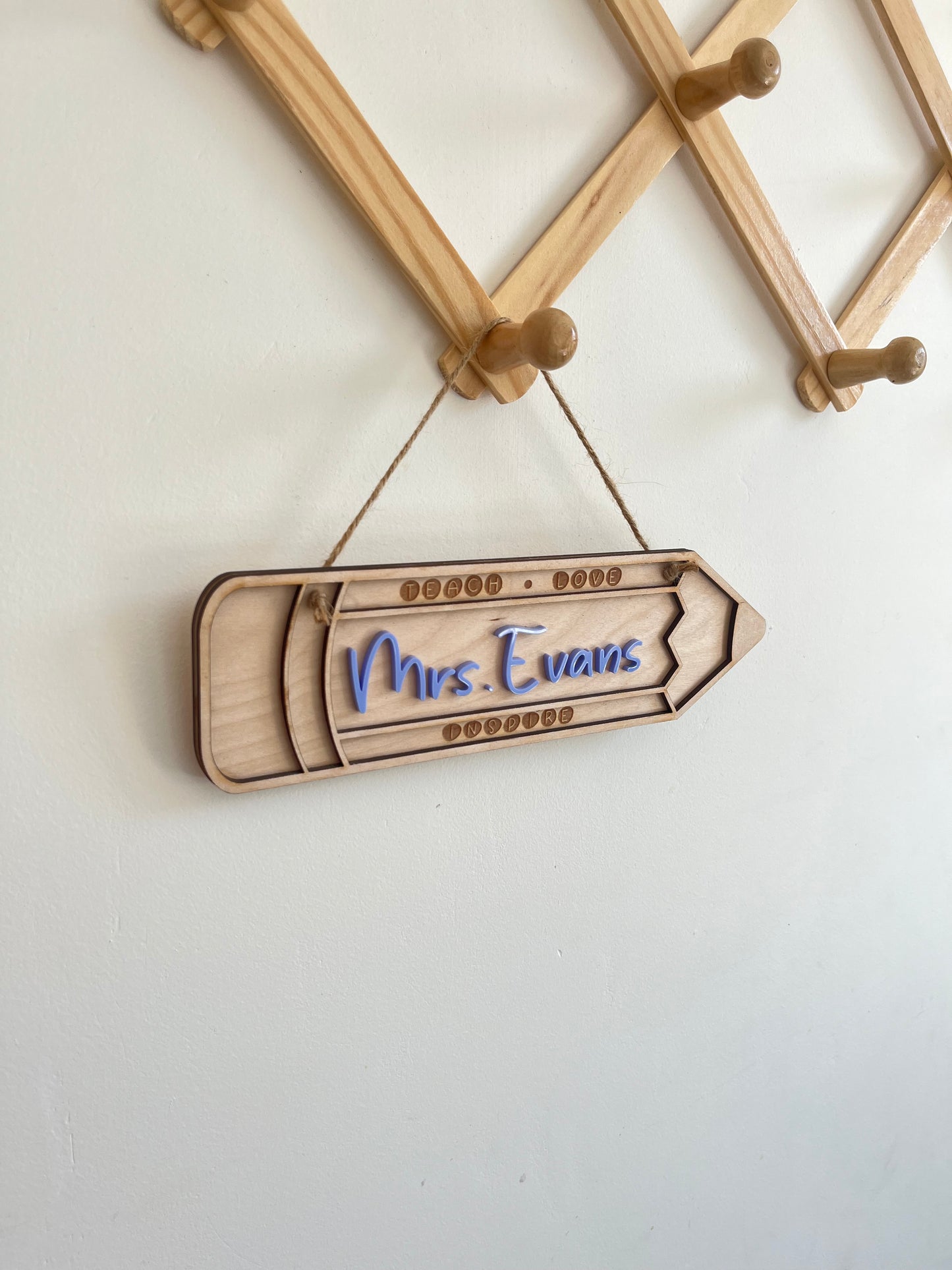 Personalised hanging pencil