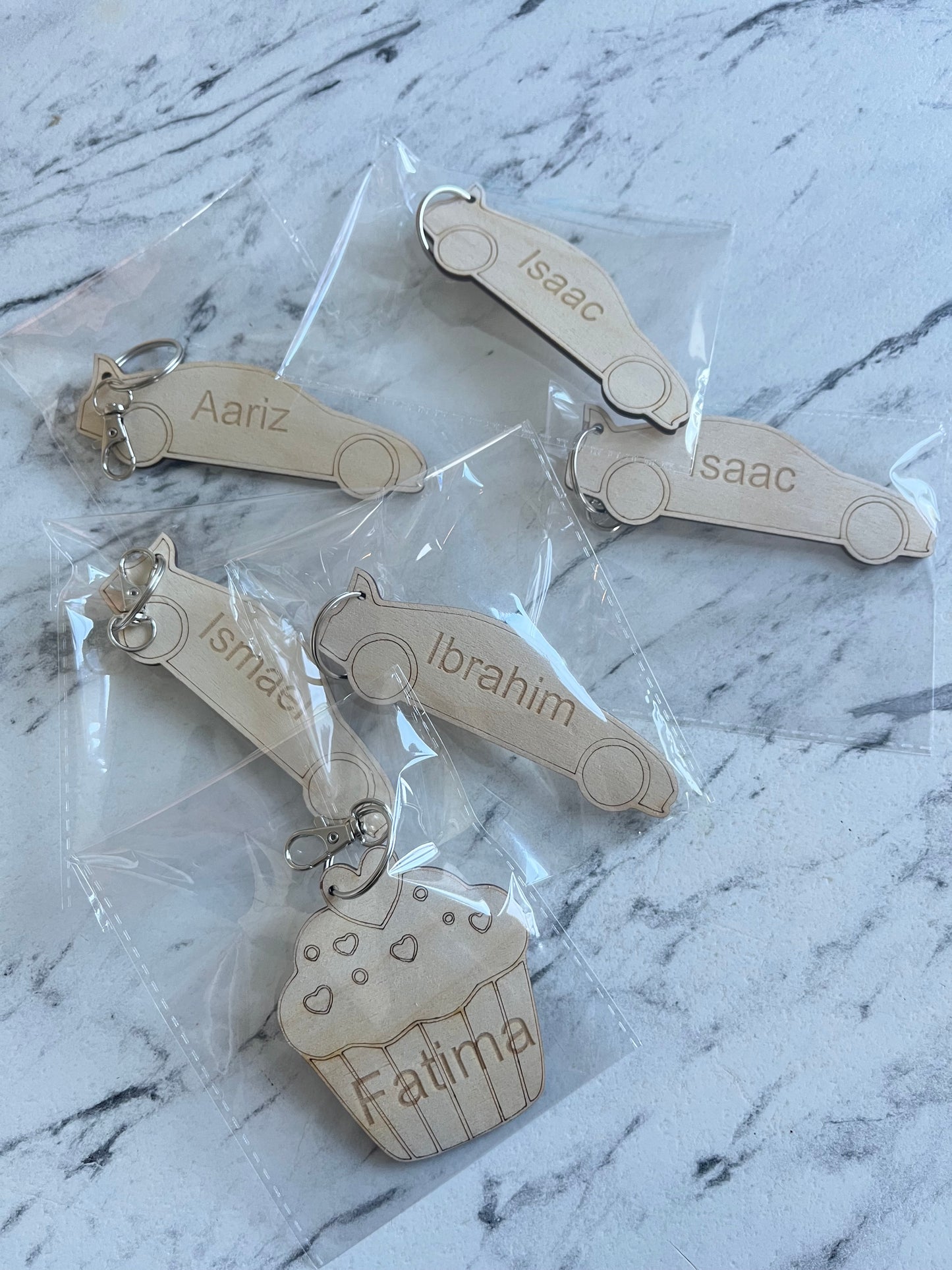 Personalised cupcake keyring