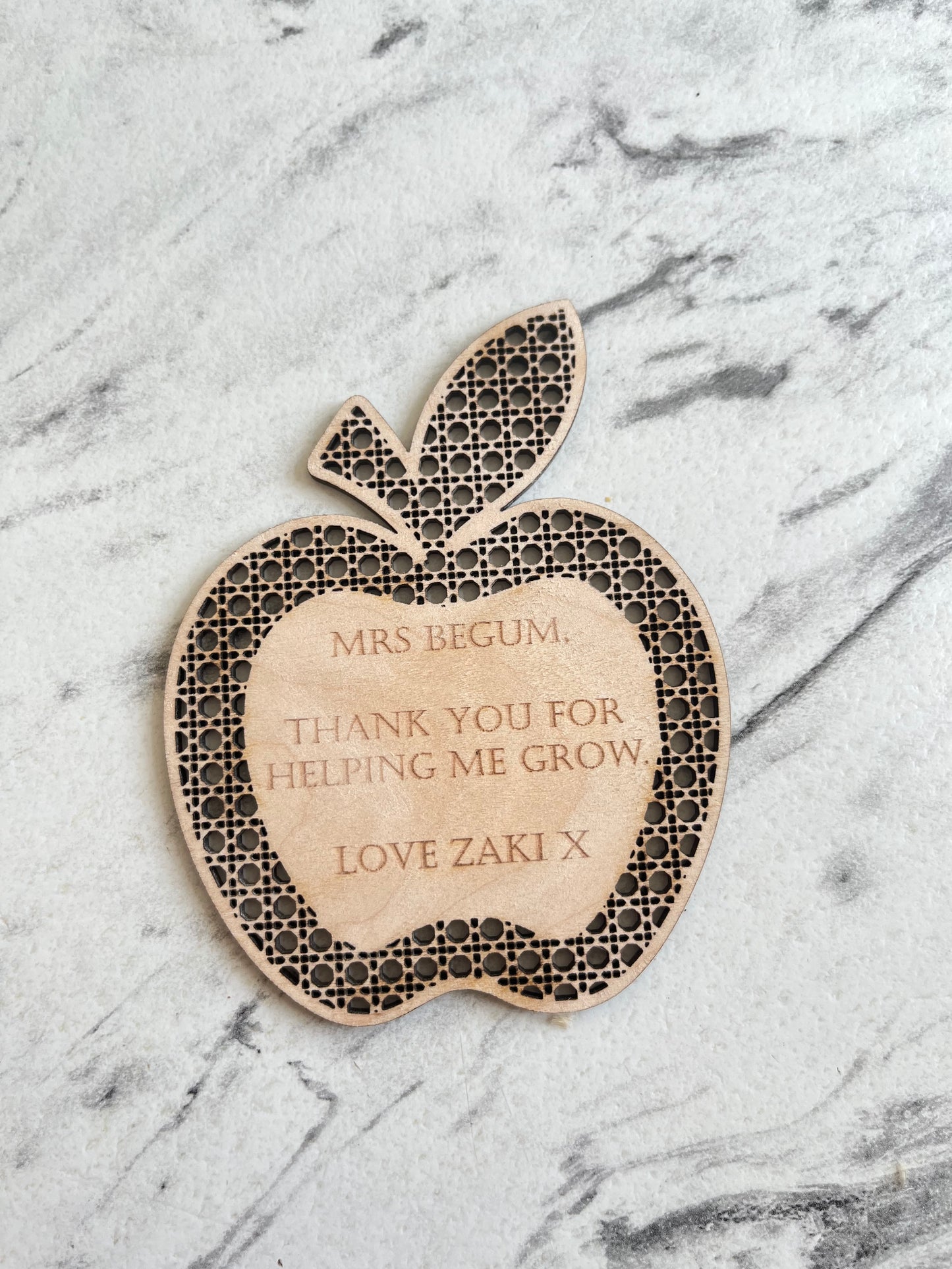 Thank you for helping me grow apple