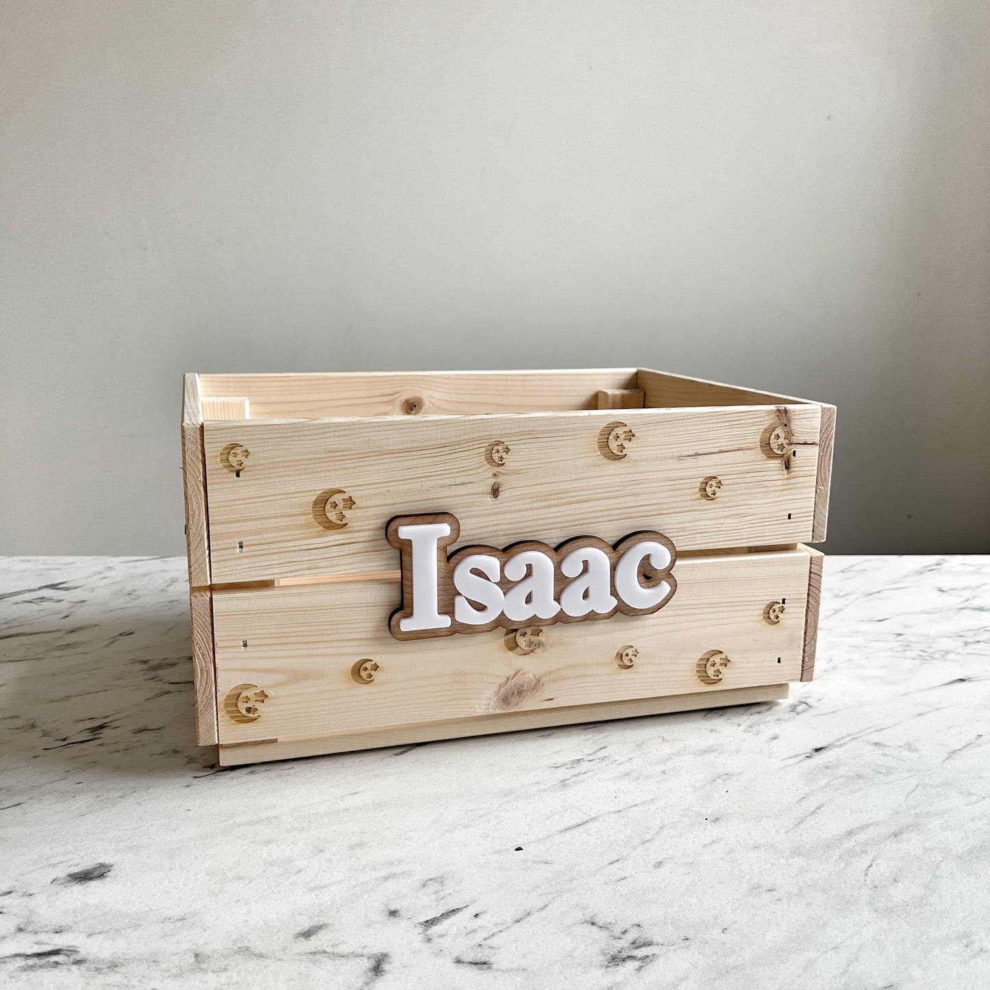 Moon and stars crate