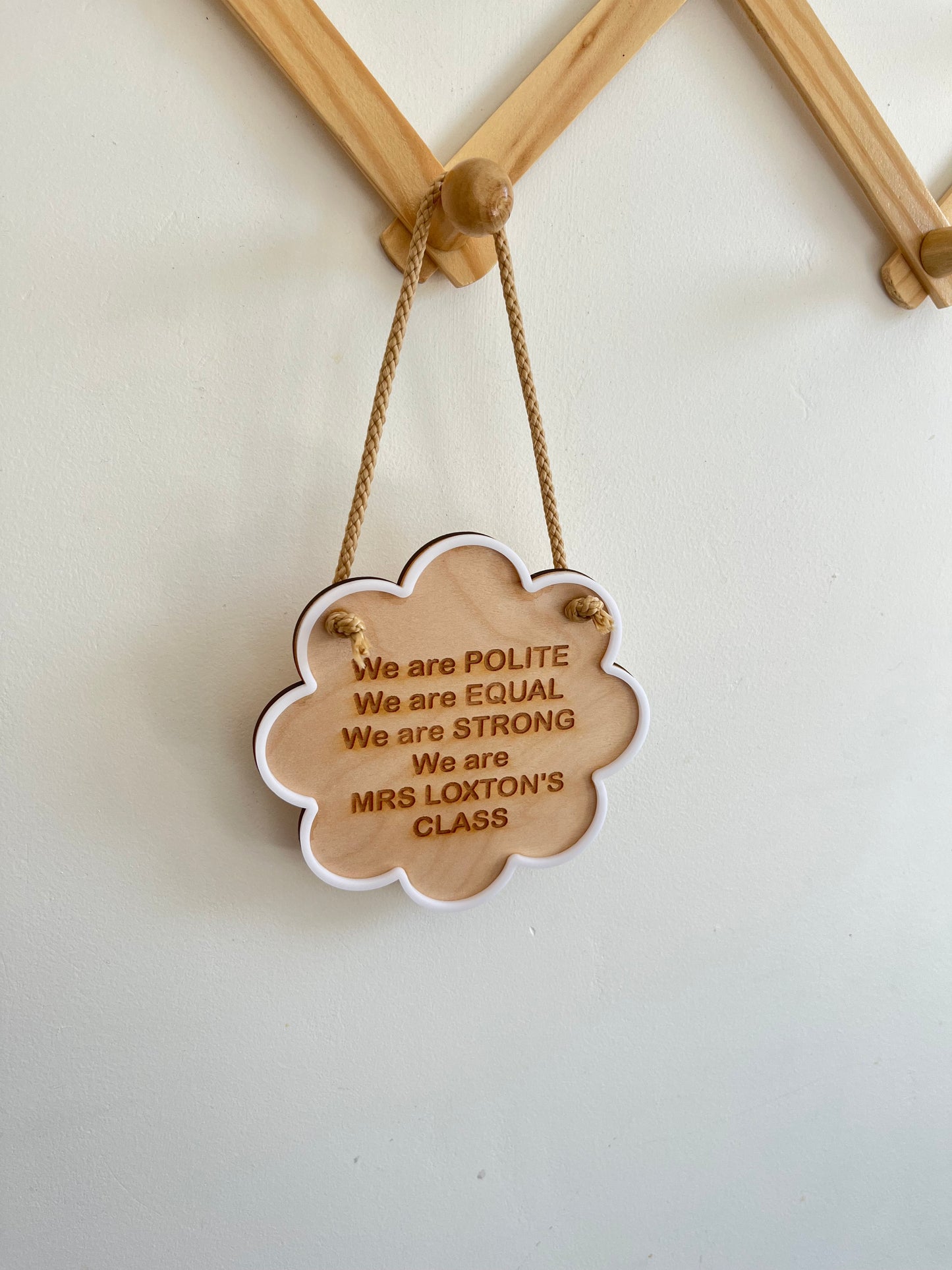 Floral “we are” sign