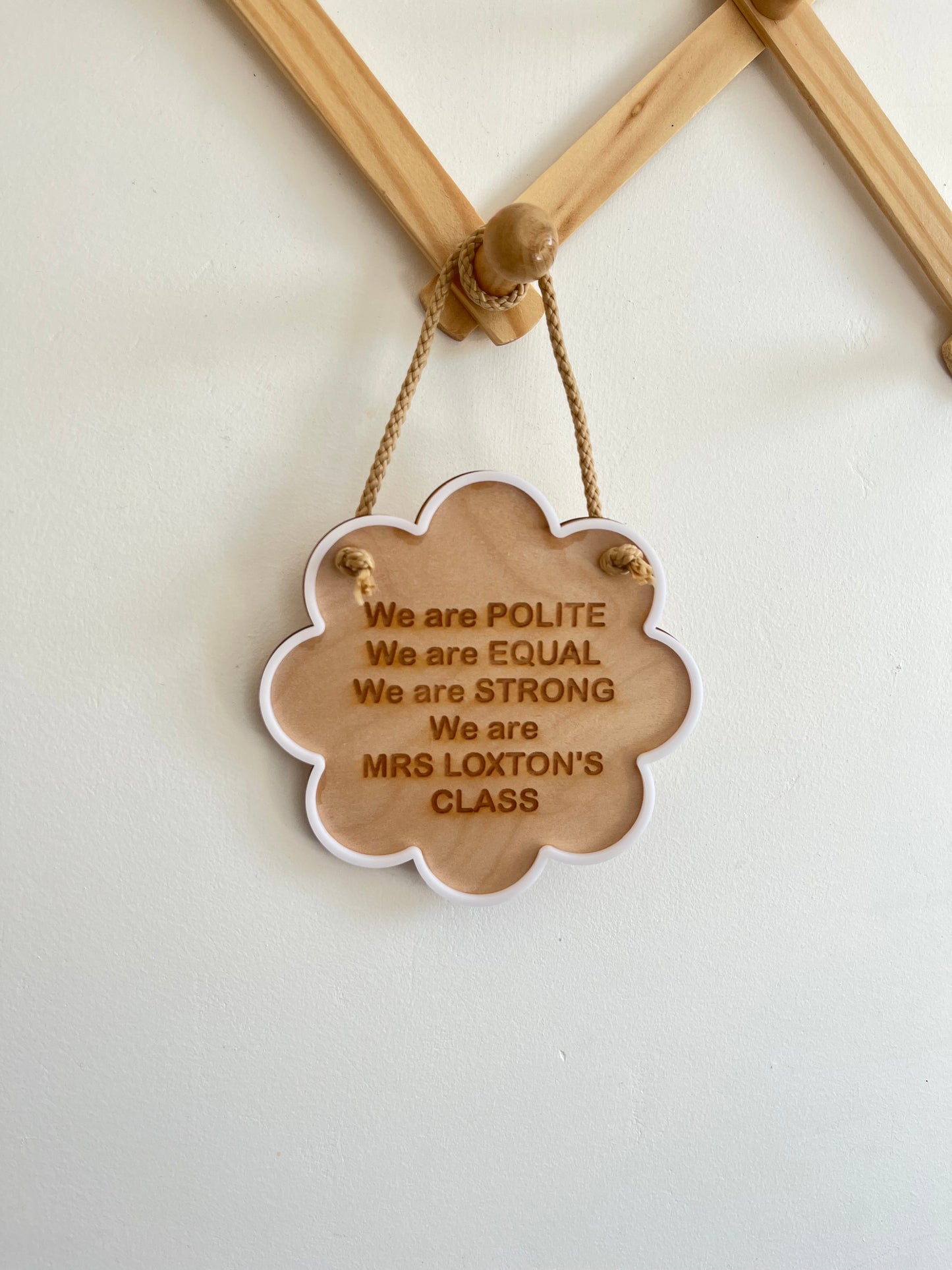 Floral “we are” sign