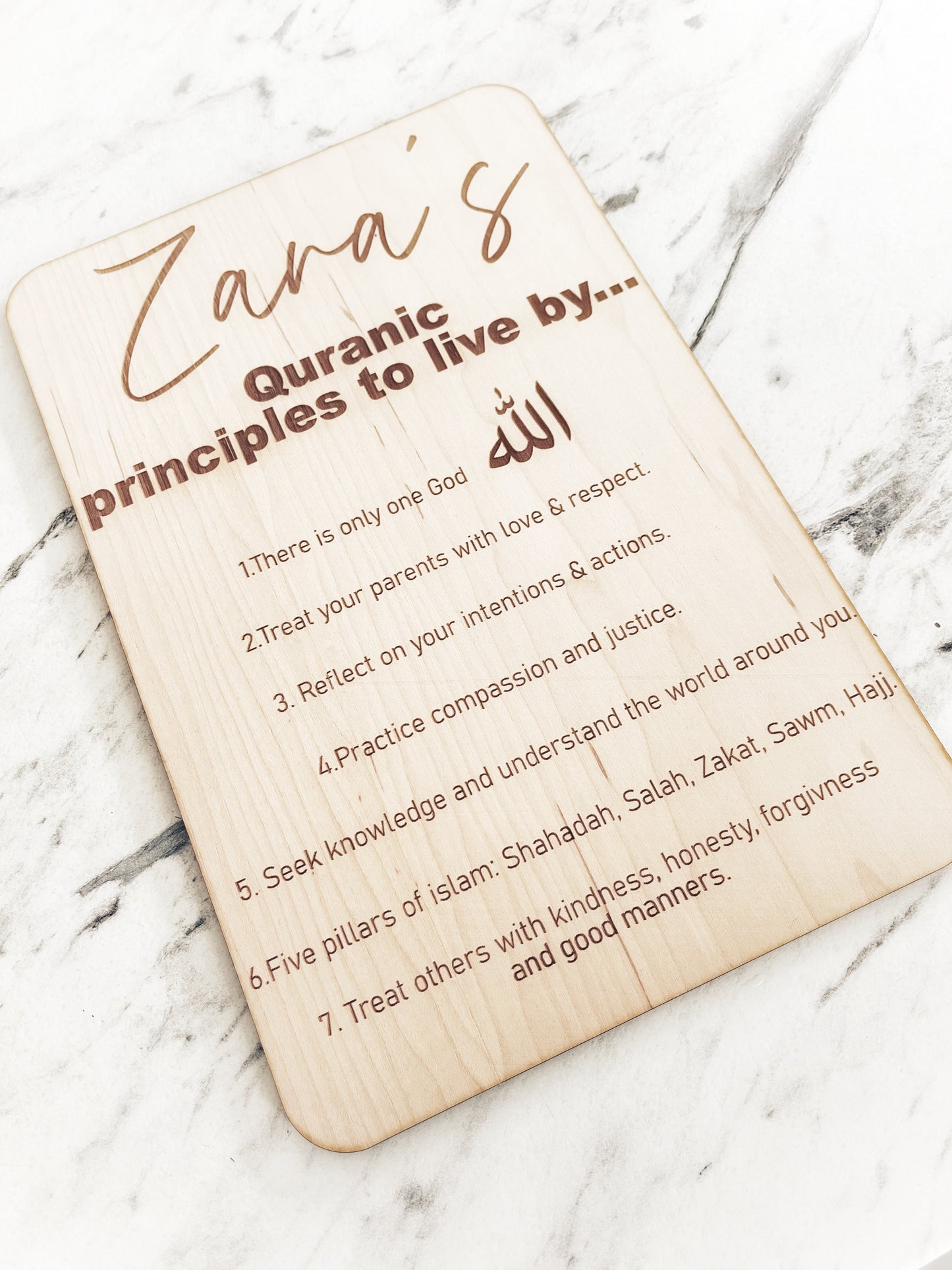 Personalised Quranic principles