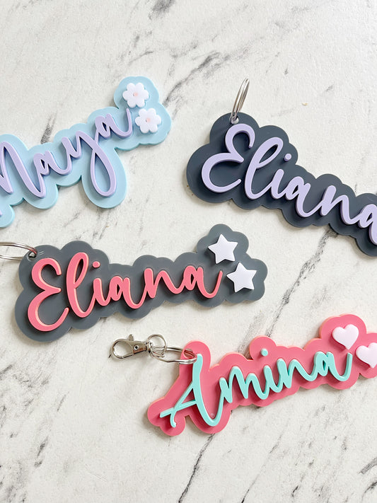 Personalised bag charm