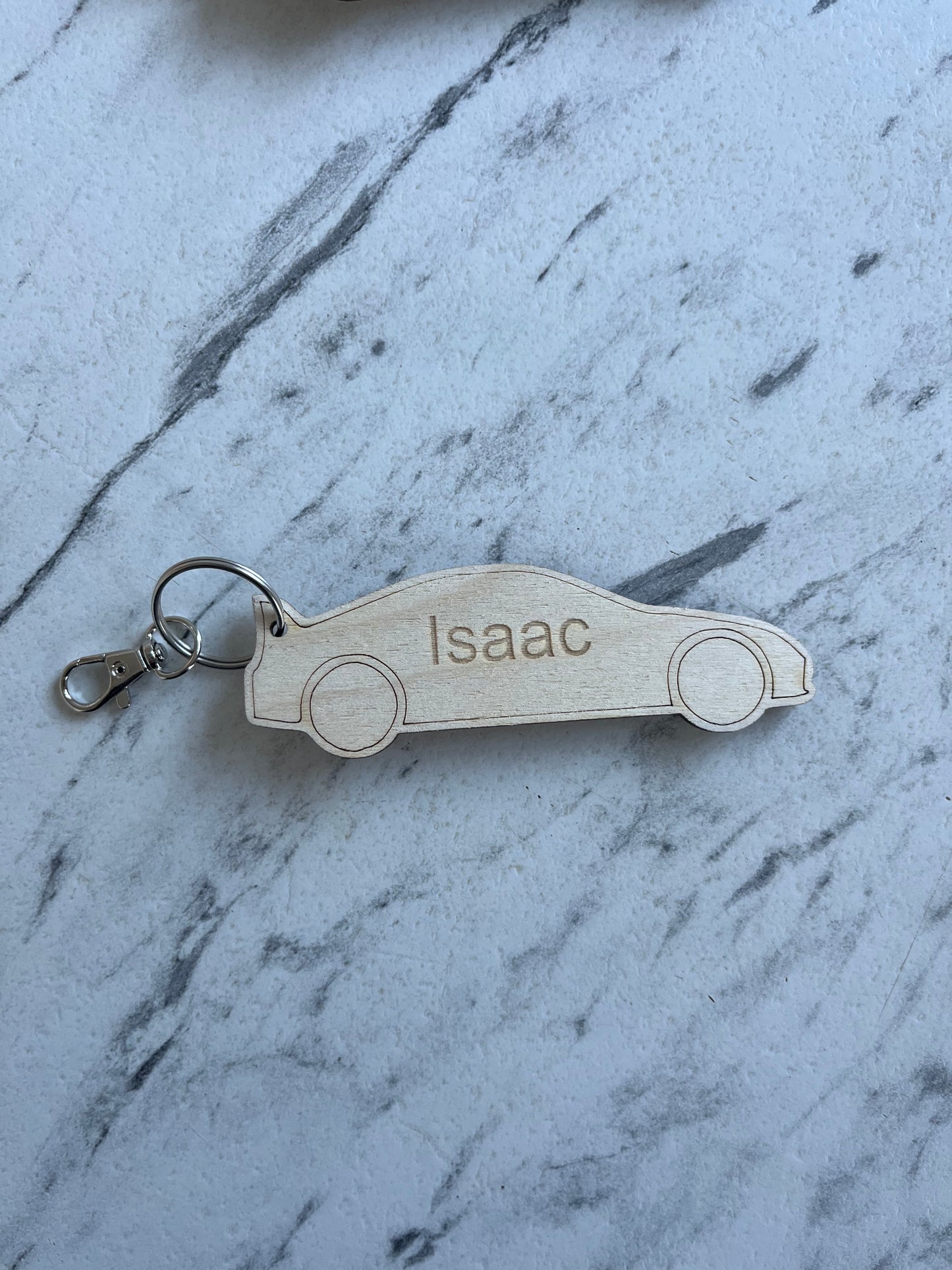 Personalised car keyring