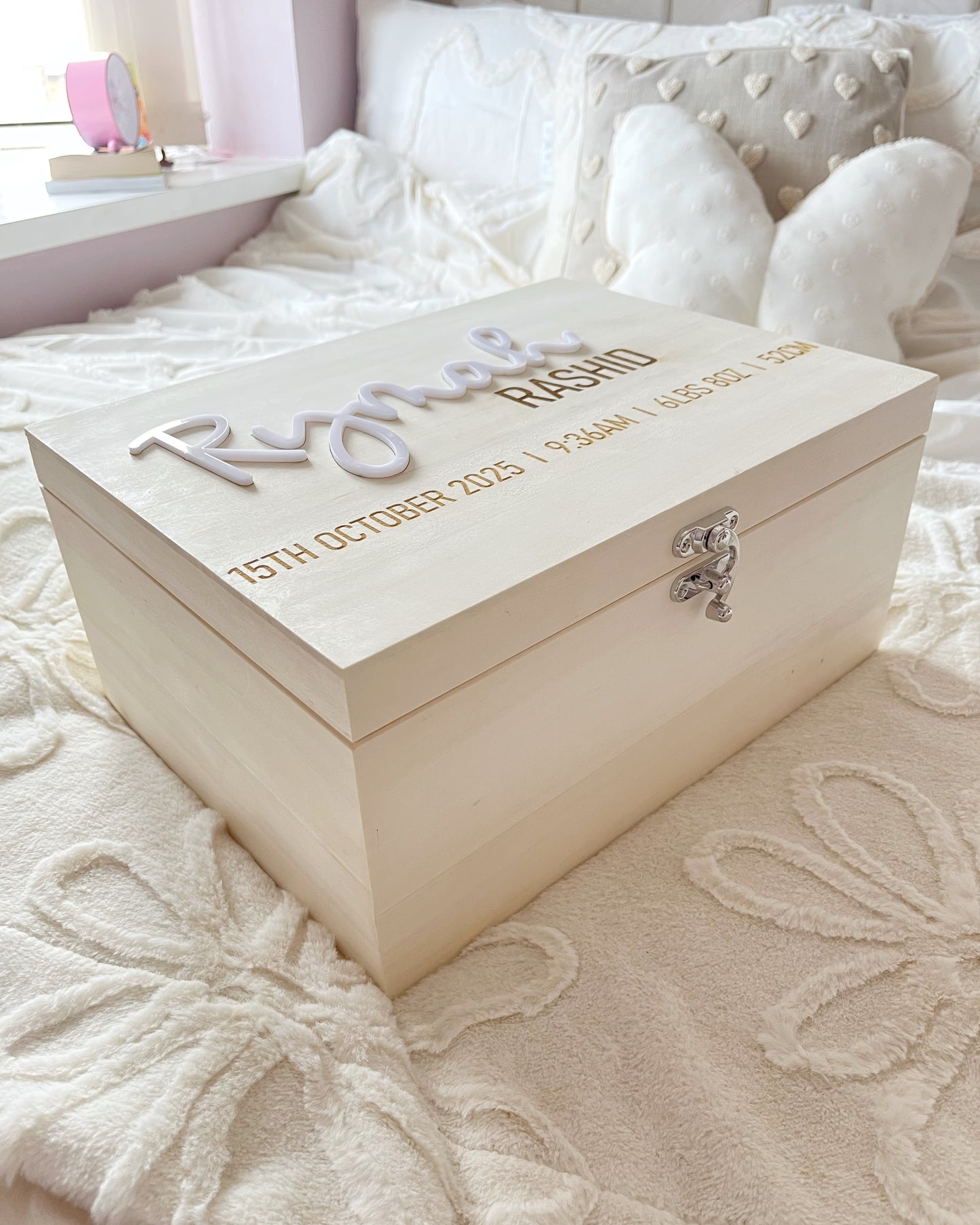 Large luxury personalised keepsake box