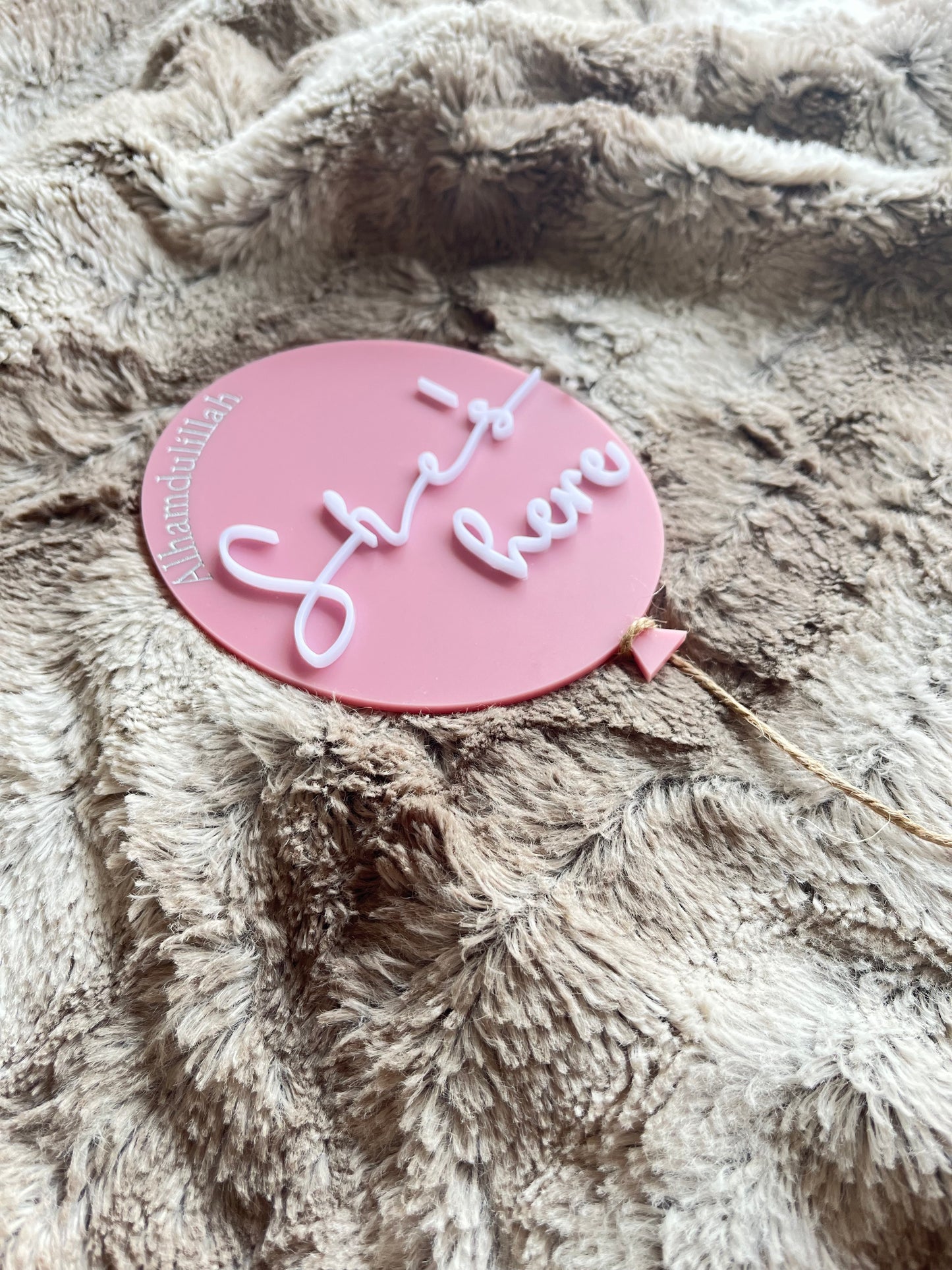 Birth announcement balloon