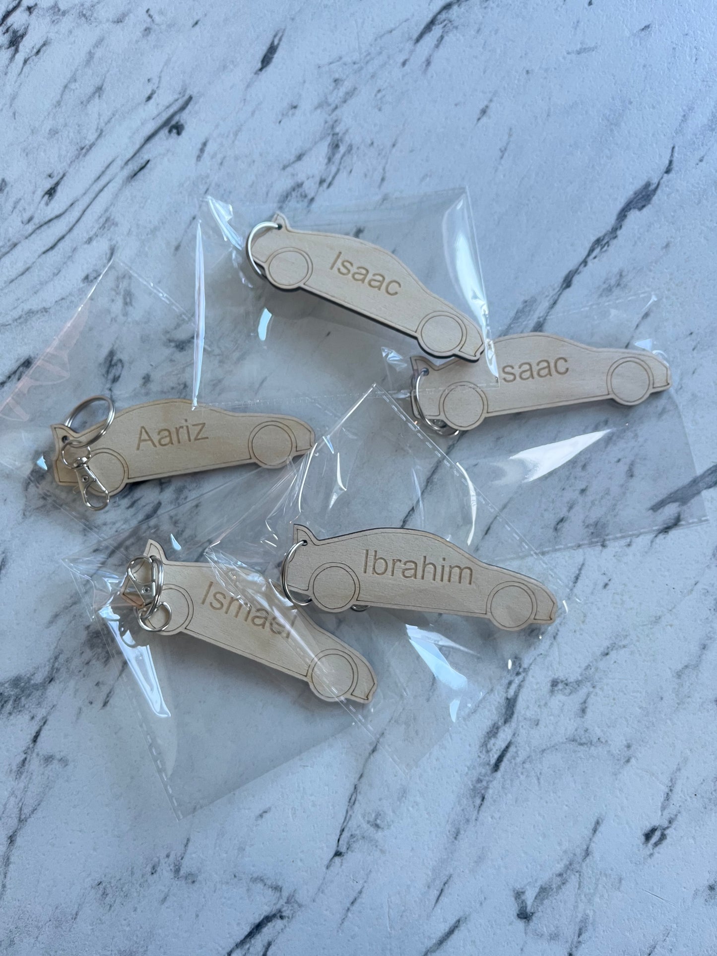 Personalised car keyring