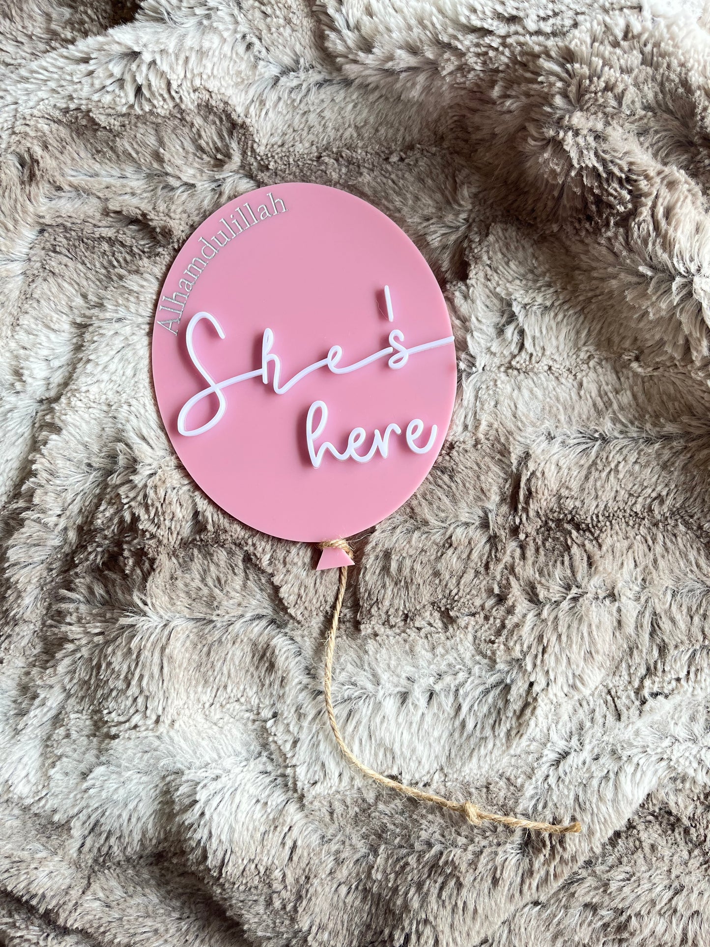 Birth announcement balloon