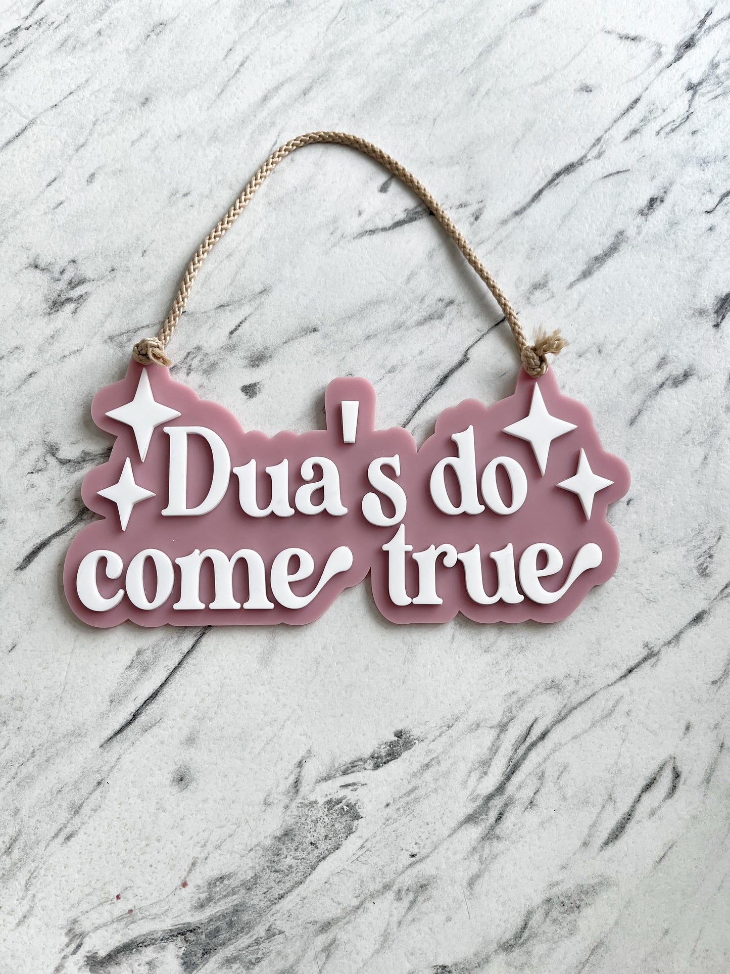 Dua’s do come true hanging plaque