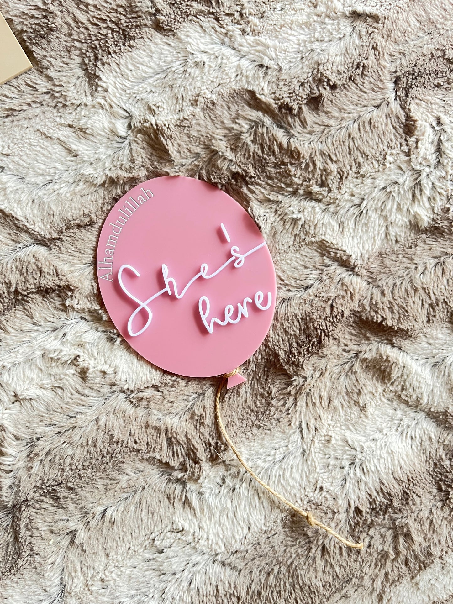 Birth announcement balloon