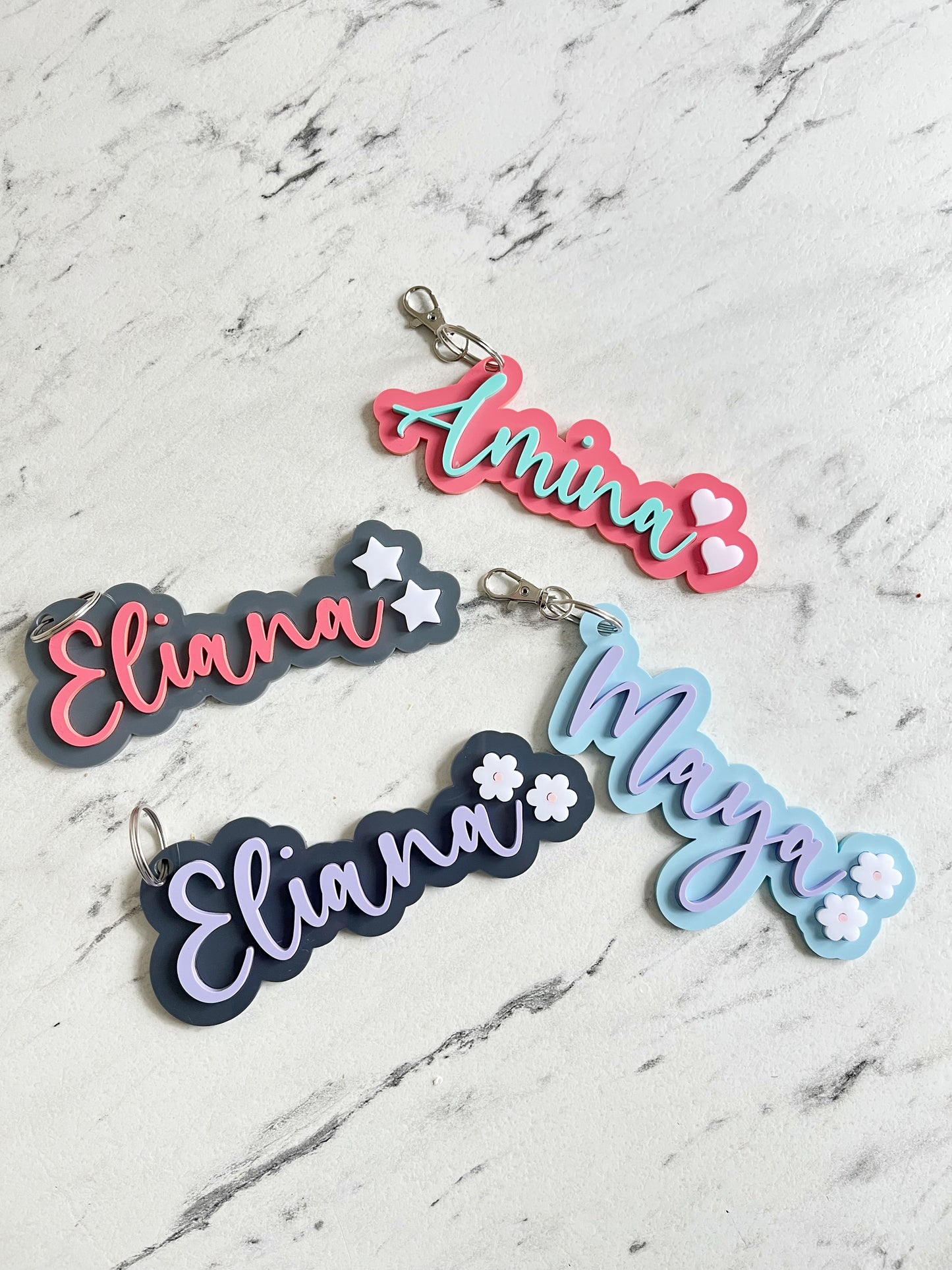 Personalised bag charm