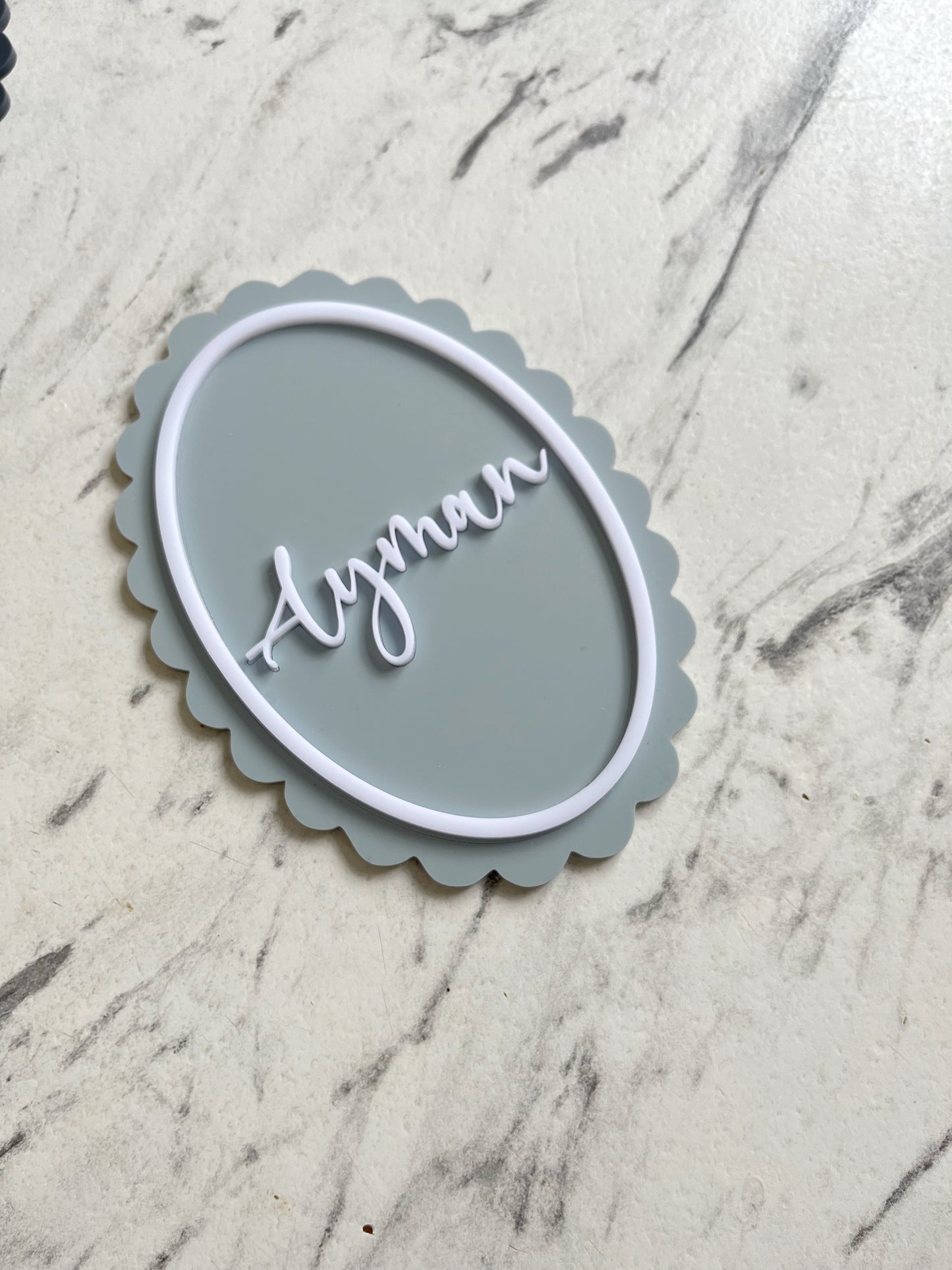Baby announcement plaque personalised