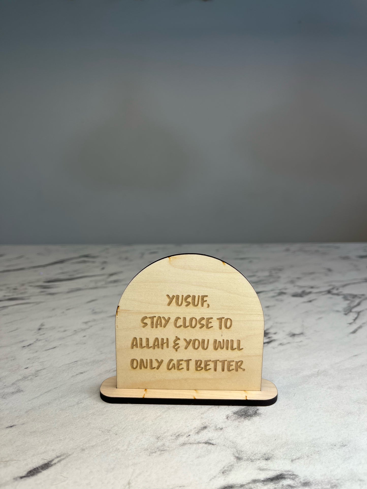 Personalised wooden stands (set of 3)