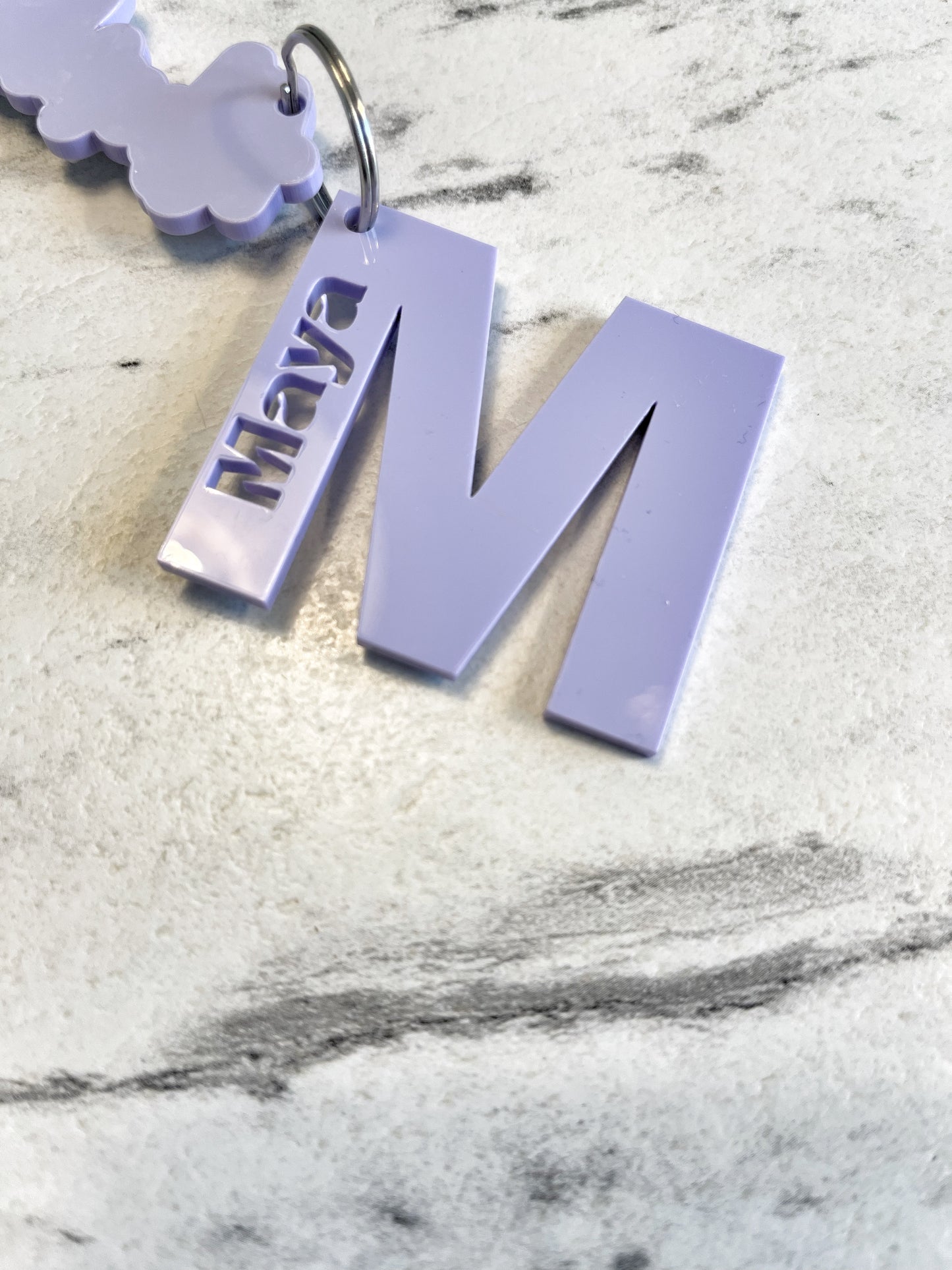 Personalised Initial and Alhamdulilah keyring