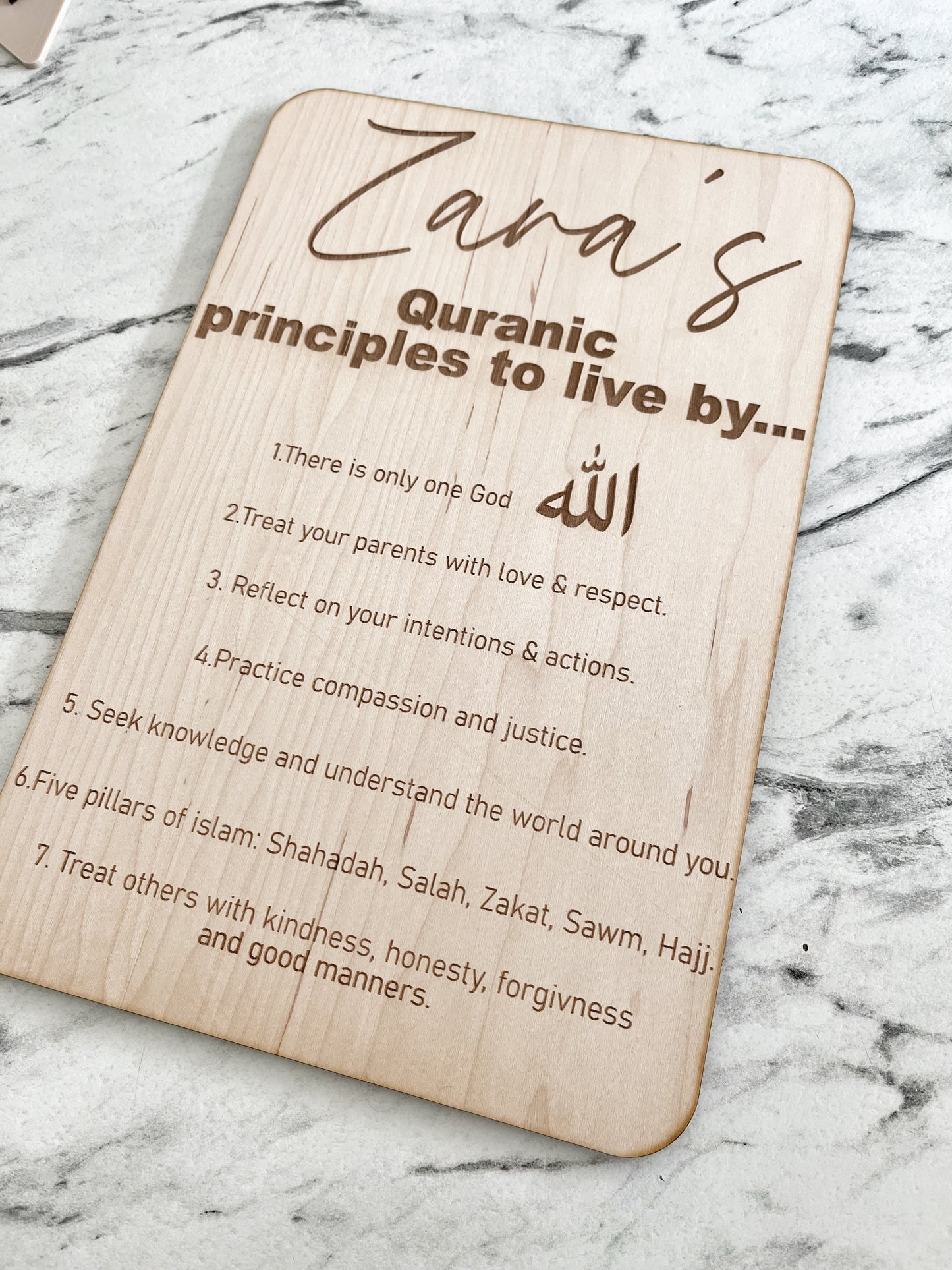 Personalised Quranic principles