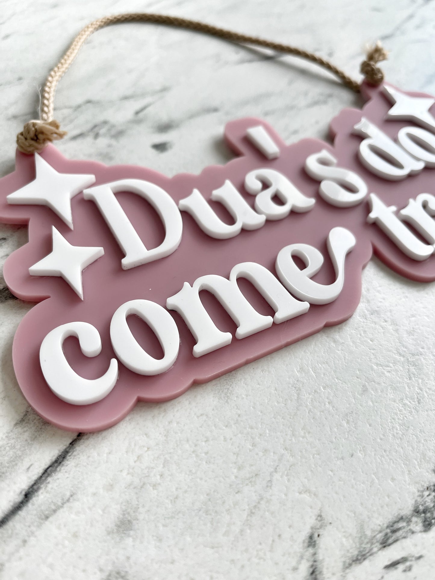 Dua’s do come true hanging plaque