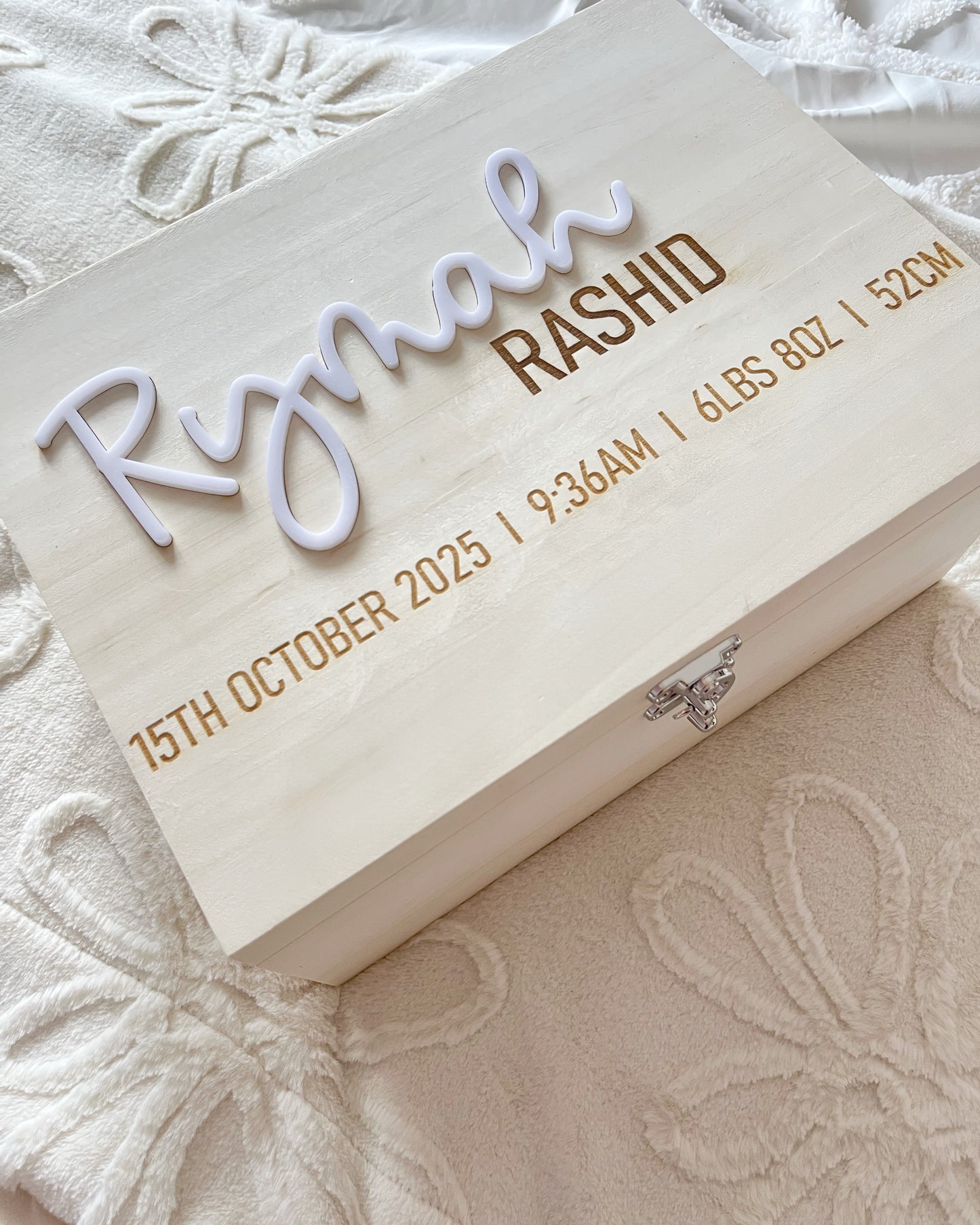 Large luxury personalised keepsake box