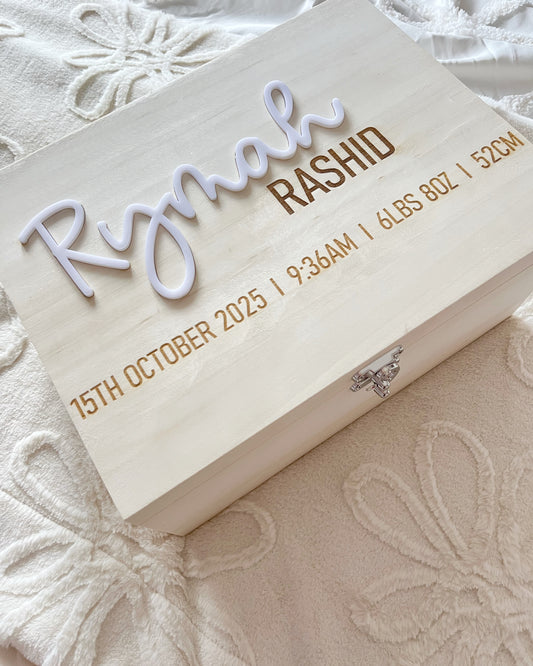 Large luxury personalised keepsake box