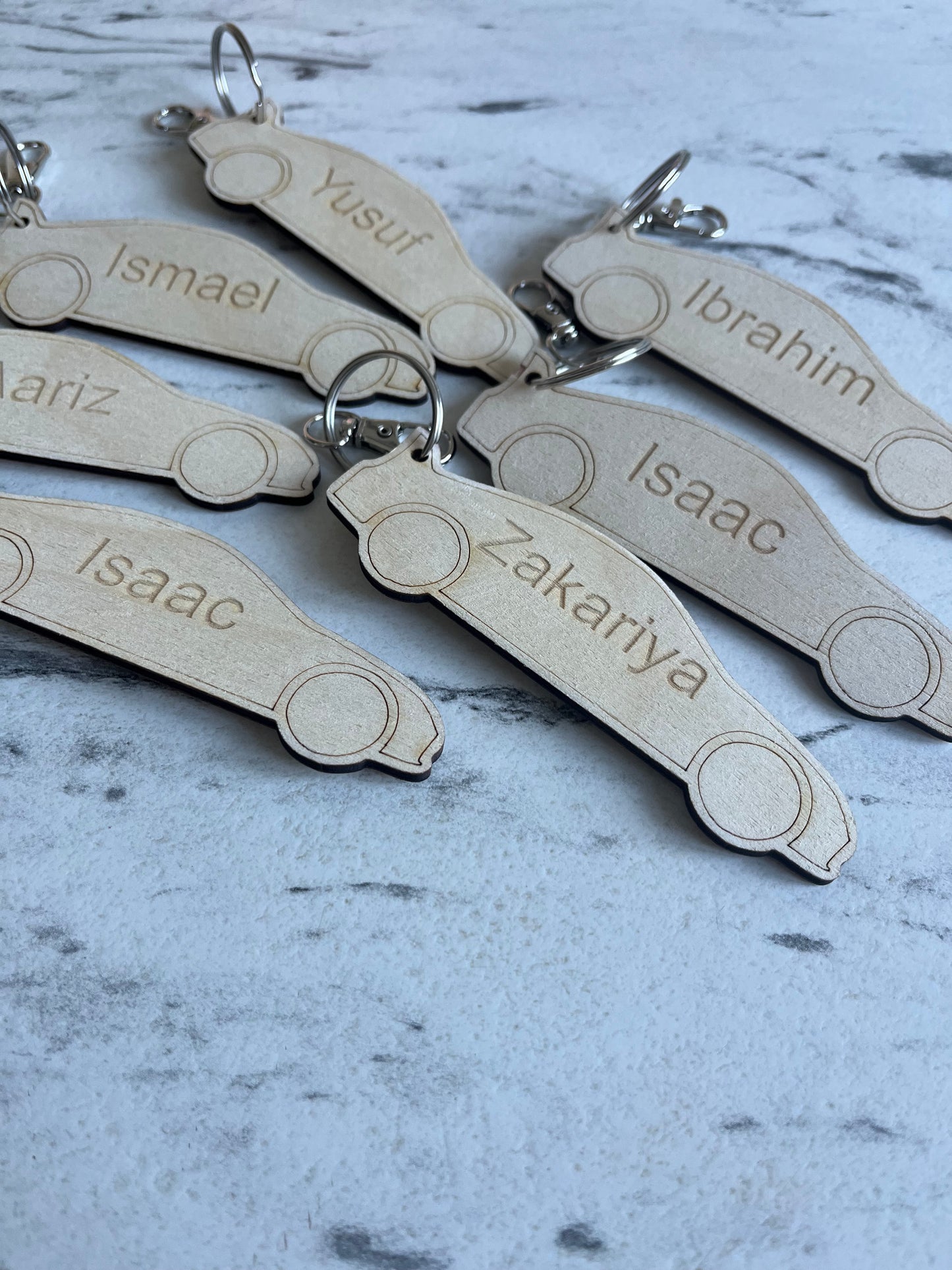 Personalised car keyring