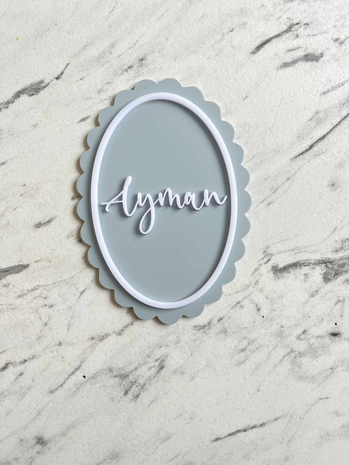 Baby announcement plaque personalised