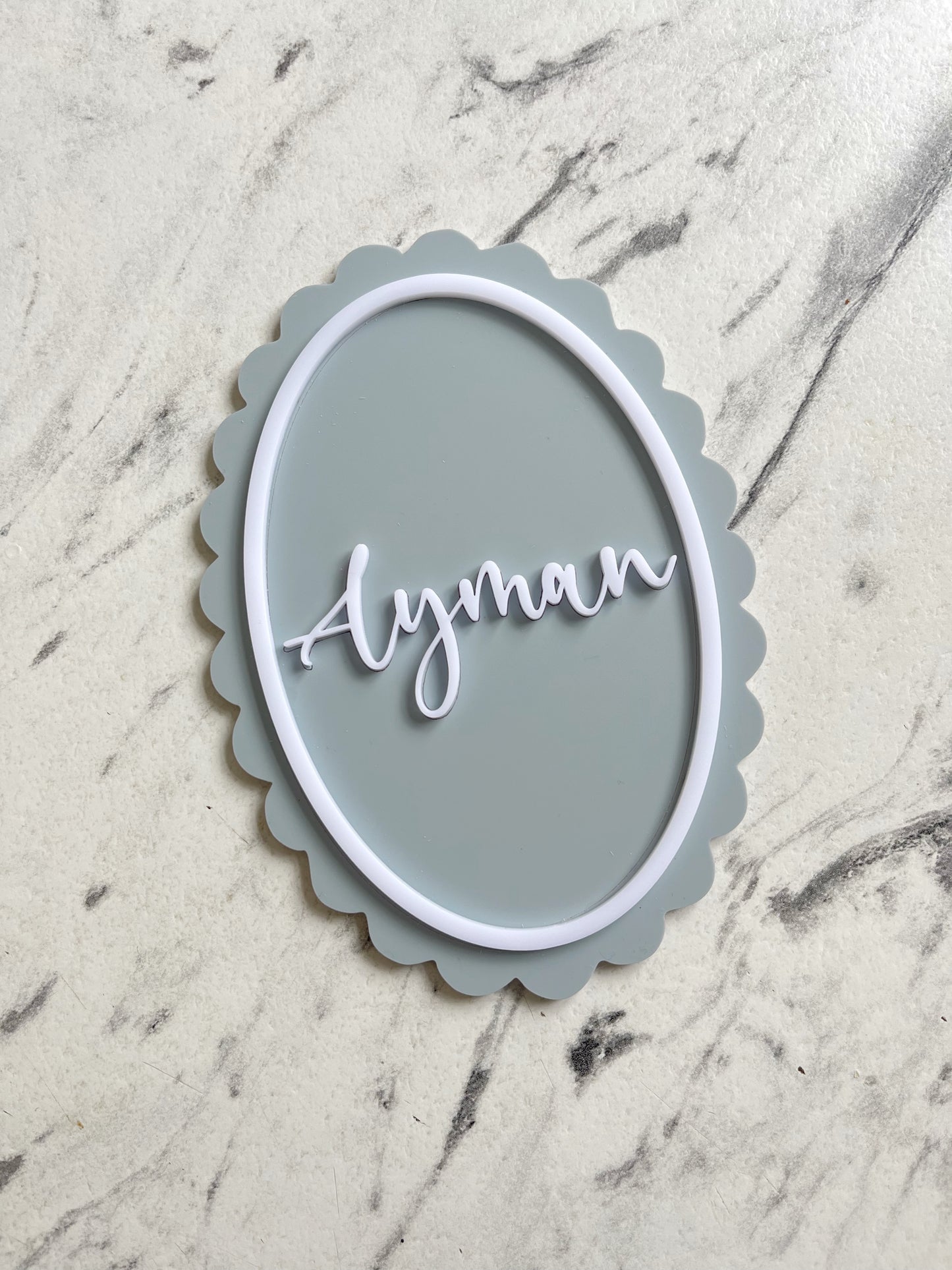 Baby announcement plaque personalised