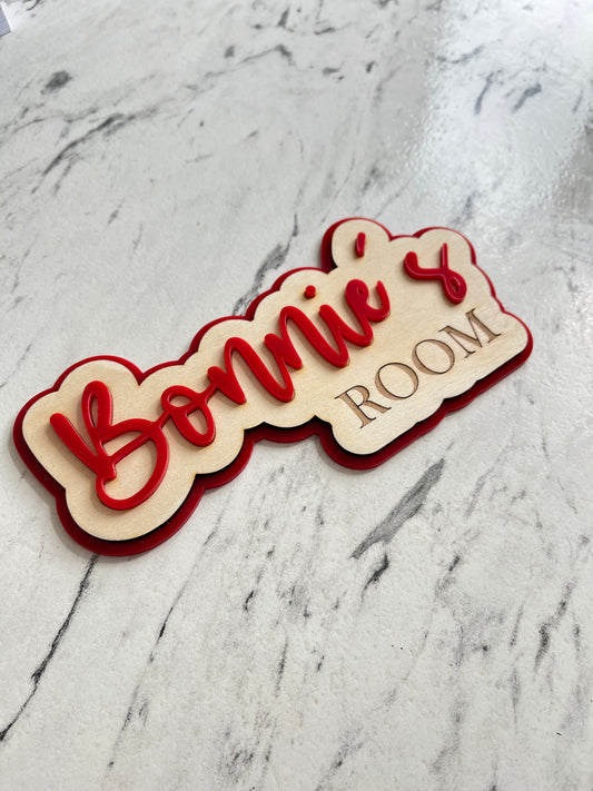 Personalised room sign