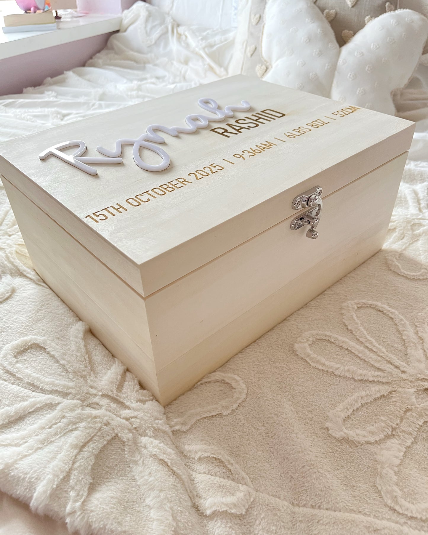 Large luxury personalised keepsake box