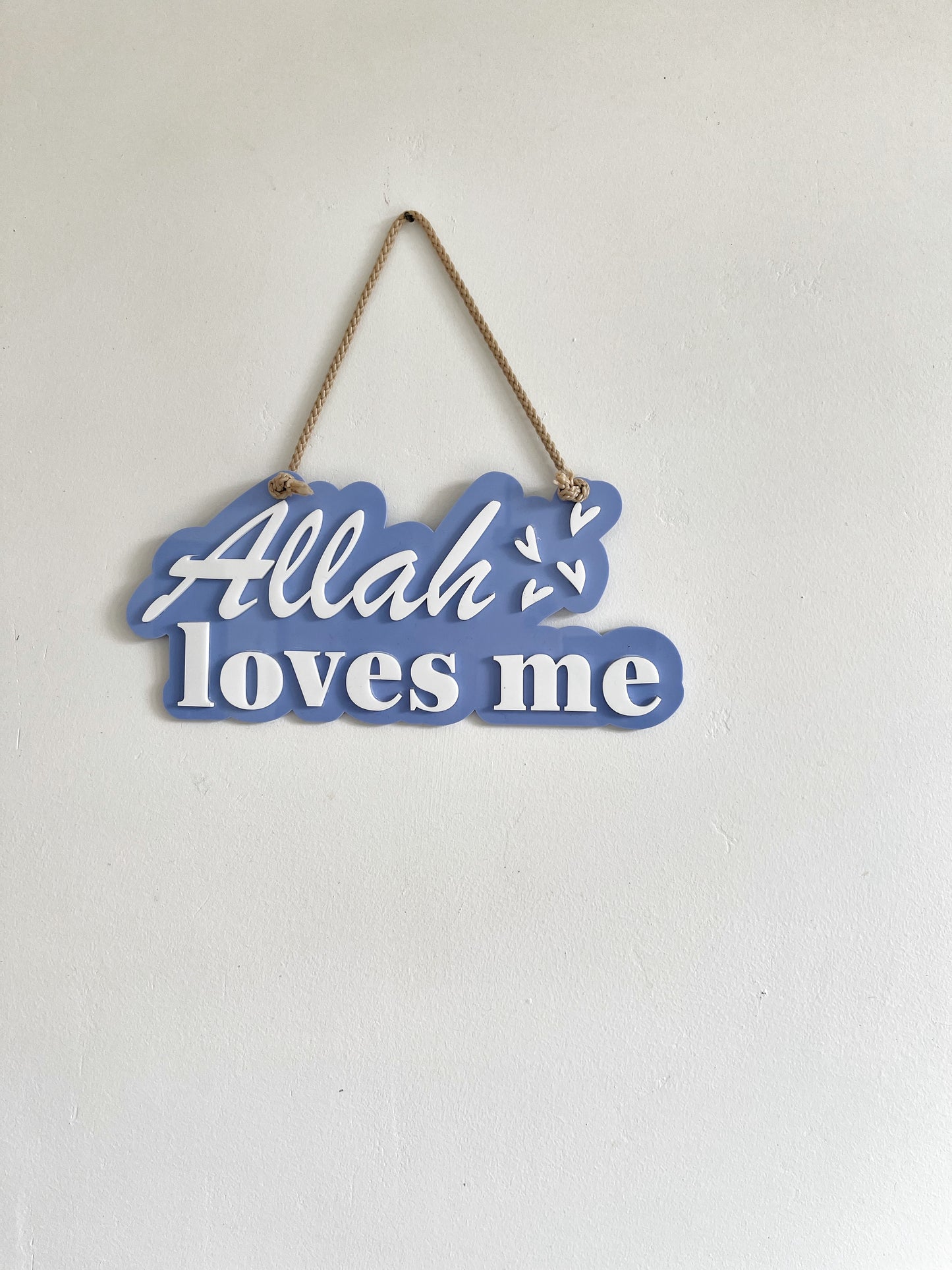 Allah loves me hanging plaque