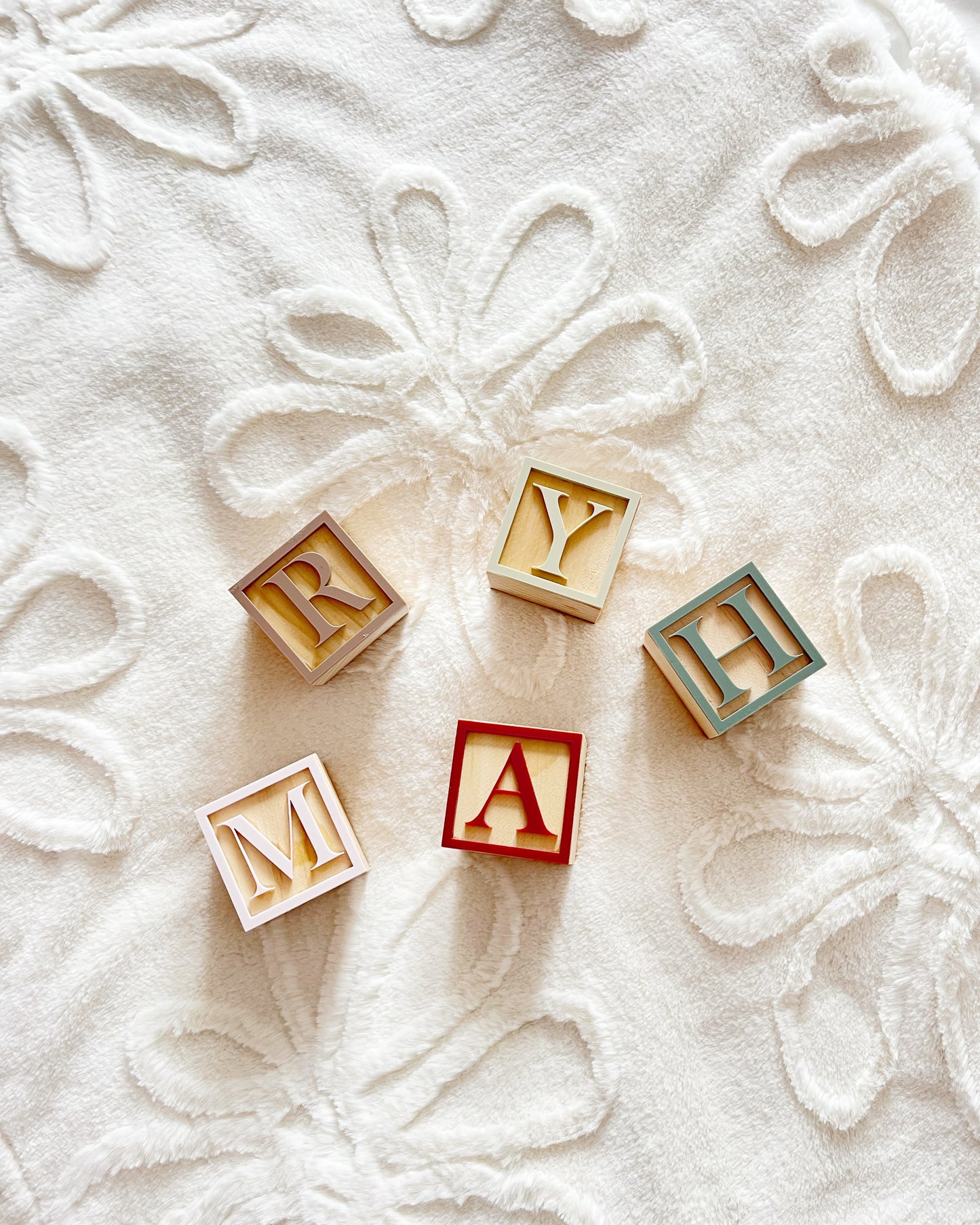 Personalised wooden letter blocks